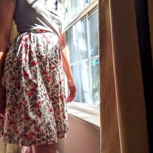 Ines de la Fressange floral skirt